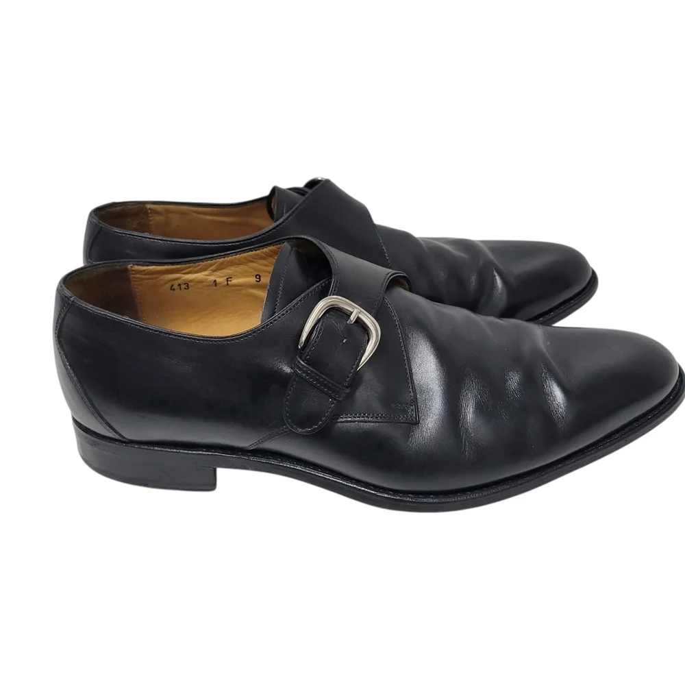 LODING Paris New Taylor men Monk Strap Leather Shoes 9D Excellent Condition $499